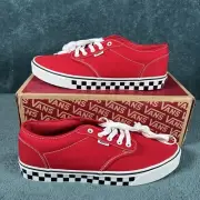 Vans Atwood Checker Sidewall Shoes Sneakers Men 12 Red White Black VN0A5HTRRED