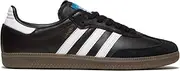 [adidas] Samba Classic Mens Soccer Shoe, Black/White/Gold Metallic, 5