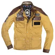 Quattro Waxed Evo Camel Motorcycle Textile Jacket