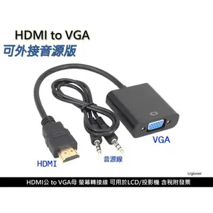 新莊民安《hdmi to vga 附音源線》HDMI 轉 VGA 轉換線 micro HDMII mini HDMI