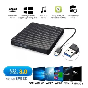 Usb 3.0 便攜式外置 DVD/CD RW 驅動器刻錄機刻錄機 DVD RW 光驅 CD/DVD ROM 播放器