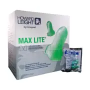 Howard Leight MaxLite, Maximum LPF-1 Wrapped Ear Plugs (200 Pairs/Box)