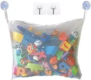 Bath Toy Storage Bath Toy Organiser Mesh Bath Toy Organiser Durable Design + 2 Extra Strong Suction Cups Large Storage/Bag/Holder for Toys Even as a Shower Caddy and Baby Gift Mould Free Playtime