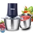 Food Processors with 2 Bowls, 400 W Meat Grinder, Food Chopper Electric, 2 Sp