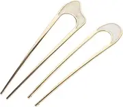 PLAFOPE Hair Pin Set 2pcs u Shape Chignon Hair Sticks for Women's French Hair Pins