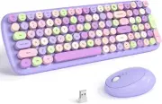 MOFII Wireless Keyboard and Mouse Combo, 2.4Ghz USB Office Purple