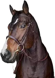 Bello-Equine Horse Bridles - Fancy Stitch Havana Brown Premium Leather