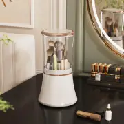 360 Rotating Makeup Brush Holder Organizer ,Makeup Brush Holder with Lid, Makeup