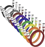 GearIT XLR to XLR Microphone Cable (1 Feet, 10 Pack) XLR Male to Female Mic Cable 3-Pin Balanced Shielded XLR Cable for Mic Mixer, Recording Studio, Podcast - Multi Colored, 1Ft, 10 Pack
