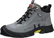 [ZHENSI] Safety Boots Men Steel Toe Cap Trainers Lightweight Comfortable Safety Work Boots Construction Industrial Shoes