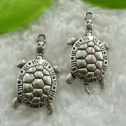 Free Ship 200 pcs tibet silver tortoise charms pendant 30x16mm B839