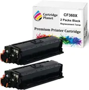 2 Pack Black Compatible Toner Cartridge Replacement for HP 508X CF360X (12,500 pages) for HP Color LaserJet Enterprise M552 M552dn M553 M553dn M553n M553x MFP M577 MFP M577dn MFP M577f MFP M577z