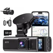 4K Dash Camera Front and Rear Dash Cam WiFi With 32GB Card,Hardwire kit
