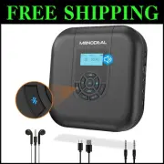 Compact Portable CD Player with Bluetooth Connectivity and Anti-Skip Feature