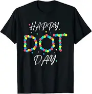 [X.Style] Happy International Dot Day 2022 Polka Dot Kids Toddler Boys ds780 T-Shirt (XL) Black