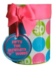 50 Birthday Can Cooler Insulated Bottle Koozy Color Dot Neoprene
