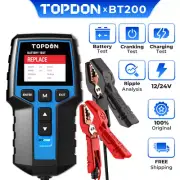 TOPDON BT200 12V Car Battery Load Tester Cranking Charging System Analyzer
