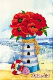 Bead embroidery kit Summer-1 needlework kit Art canvas beadwork pattern
