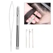Handle Pulling Loop Needle Micro Beads Looper Threader For Hair Extension NEW