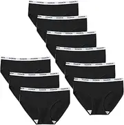 [Aorine] 9er-Pack Mädchenhöschen Weicher Nahtloser Slip Mittelhoher Slip mit Niedrigem Bund Baumwollunterwäsche für Teenager,Geeignet für Kinder im Alter von 7-18 Jahren