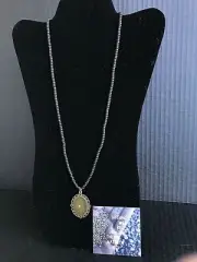 Antique Bronze Mustard Seed Necklace W/Jewelry Bag & Scripture Card -Matte Brown