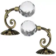2PCS crystal holdbacks vintage drapery hooks Vintage Crystal Curtain Hook Wall