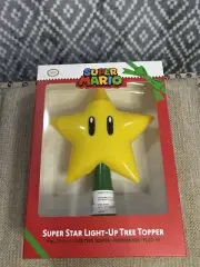 Mario Super Star Light Up Tree Topper 9 Inch LED Nintendo Plug In