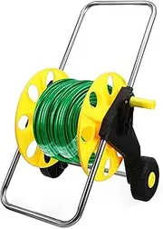 BESPORTBLE Garden Hose Cart with Wheels Lightweight and Portable Hose Reel for Easy Storage Durable Design for Outdoor Use Eye Catching Bright Color to Prevent Tangles and Kinks