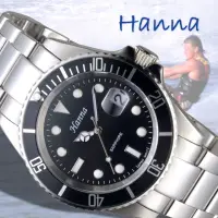 在飛比找momo購物網優惠-【HANNA】漢娜腕錶 重返榮耀黑水鬼造型系列大錶徑男錶/6
