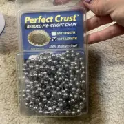Stainless Steel Pie Crust Weights 10 foot Beaded String- Dishwasher Safe New/Box