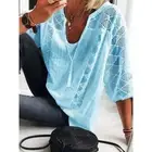 Plus Size Womens Cotton Linen Lace Tunic Tops Loose Boho Cover Up T-Shirt Blouse