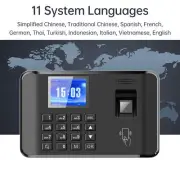 Fingerprint Time Clock Attendance Machine Employee Checkingin Recorder W9K0