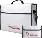 ROLOWAY Fireproof Document & Money Bags, Large Fireproof & Water Resistant Bag x