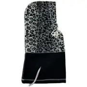 Hot Headz 6-IN-1 Fleece Hood Leopard Print One Size Fits All NWT