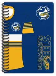 Parramatta Eels NRL Set of 2 Notebooks (A5 120 Page Notebook Notepad)