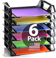 Officemate OIC Achieva Side Load Letter Tray, Recycled, Black, 6 Pack (26212)