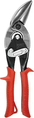 Durable Stainless Steel Left Cut Aviation Snips with Forged Blade & Comfort Grip