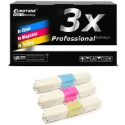 3x Eurotone Pro Toner for OKI C-530-DN MC-562-DNW C-330-DN MC-561-DN