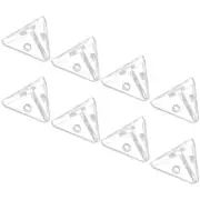 8 Pcs Small Clear Shelf Bracket Organizer Corner Protector Triangle