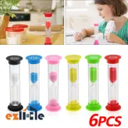 6x Sand Hourglass Timer SET-30Second Sandtimer Transparent 30s/1/2/3/5/10Min AU
