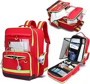 Compact First Aid Kit Lightweight Trauma Kit Reflective Design Emergency Medical Kits for EMS, Camping, Hiking, Home Health, Field Trips