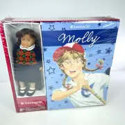 American Girl MOLLY 6-Book set & Mini Doll Birthday ** RARE ** New Sealed