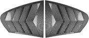 Car Rear Window Shutter Cover Trim Window Louver Side Vent Trim Compatible for BMW 5 Series F10 525i 530i 2011-2017 Carbon Fiber