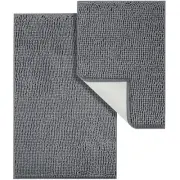 Bathroom Rugs Sets 2 Piece, Absorbent Soft Chenille Bath Mat, Non-Slip,Quick Dry