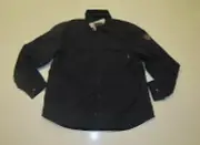EDDIE BAUER Mens Blue Fleece Lined Jacket Snap Front Size Medium NWT