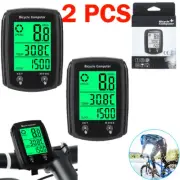 2PCS Wireless LCD Digital Bicycle Computer Bike Cycling Speedometer Odometer