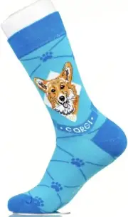 Welsh Corgi great quality atomic teal blue one size unisex 80% cotton