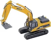 Qcar Large Excavator Construction Vehicle Toys Heavy Duty Alloy Hydraulic Excavator, 1:40 Scale Diecast Site Digger Toy Truck for Kids 8,9,10,11,12 Year Old and up