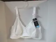 Bali Double Support Wire Free Back Smoothing Bra SZ 44D White #DF3820 NWT