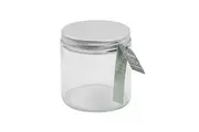 24 x Clear Glass Jar 500ml Silver Lid Kitchen Food Honey Jam Storage Container
